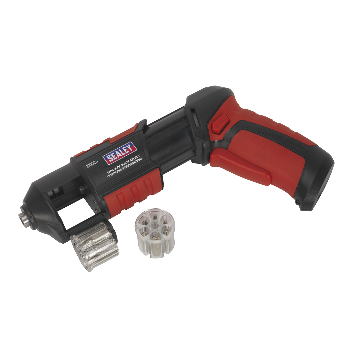 Sealey 3.7V 1.3Ah Li-Ion USB Screwdriver Cordless Quick Select 14 Pieces CP36MS