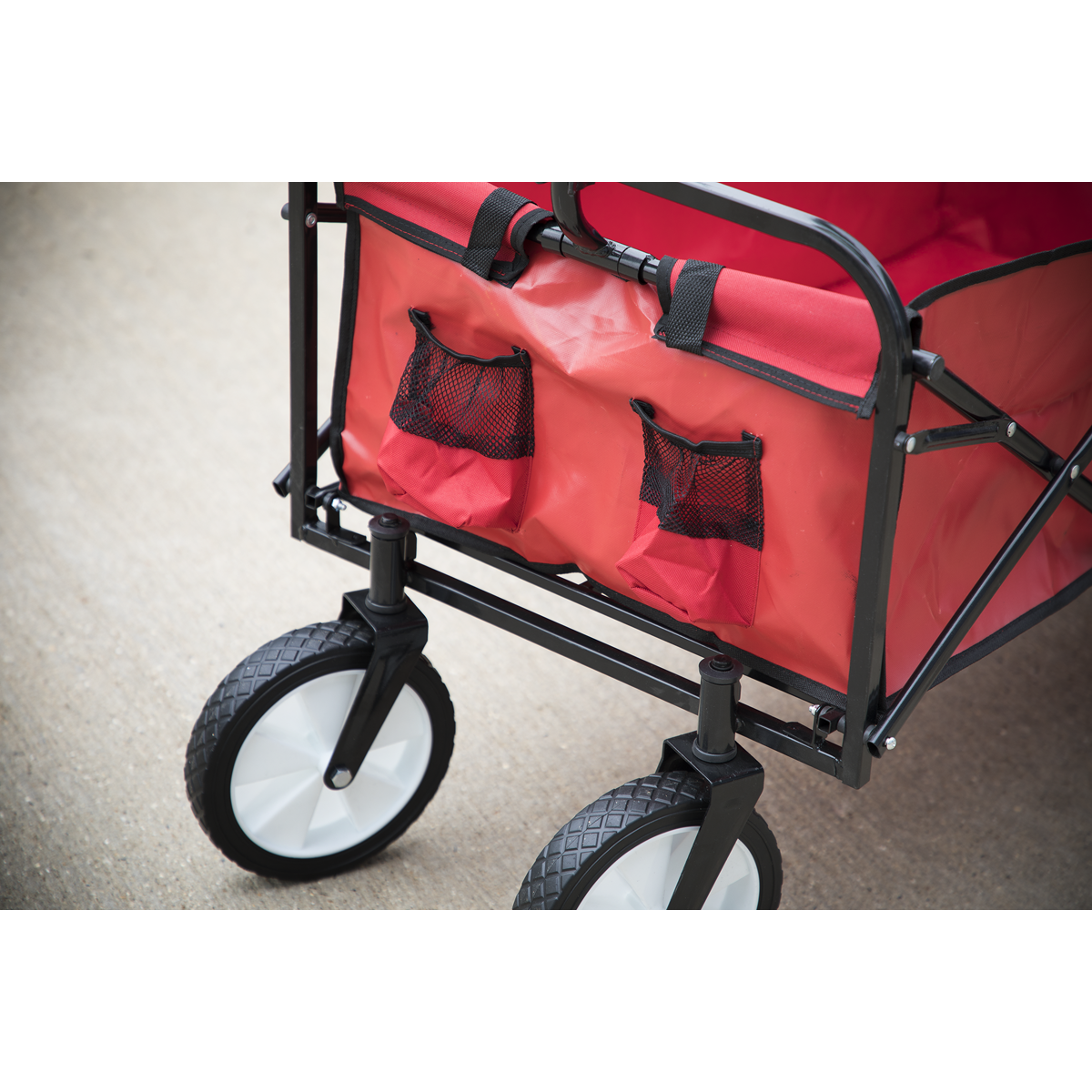 Sealey 70kg Foldable Canvas Trolley With Collapsible Frame - Red CST802