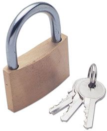 LASER 0498 Brass Padlock 50 mm Slimline Design Includes 3 Keys Secure Lock
