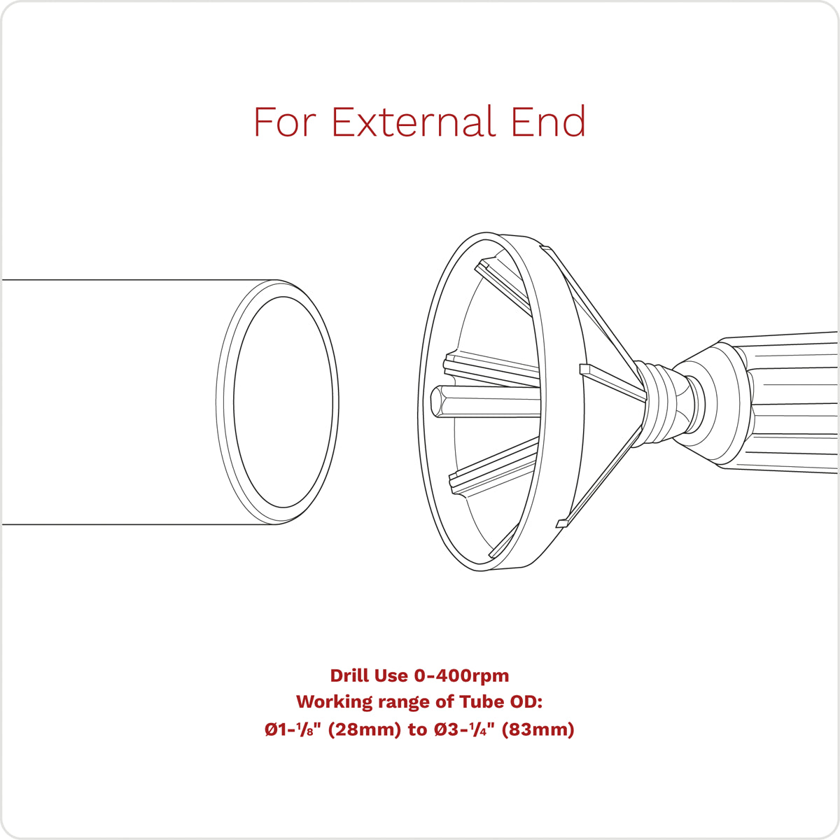 Sealey Internal & External 2-in-1 Deburring/Chamfer Tool Ø27mm - 86mm DB06