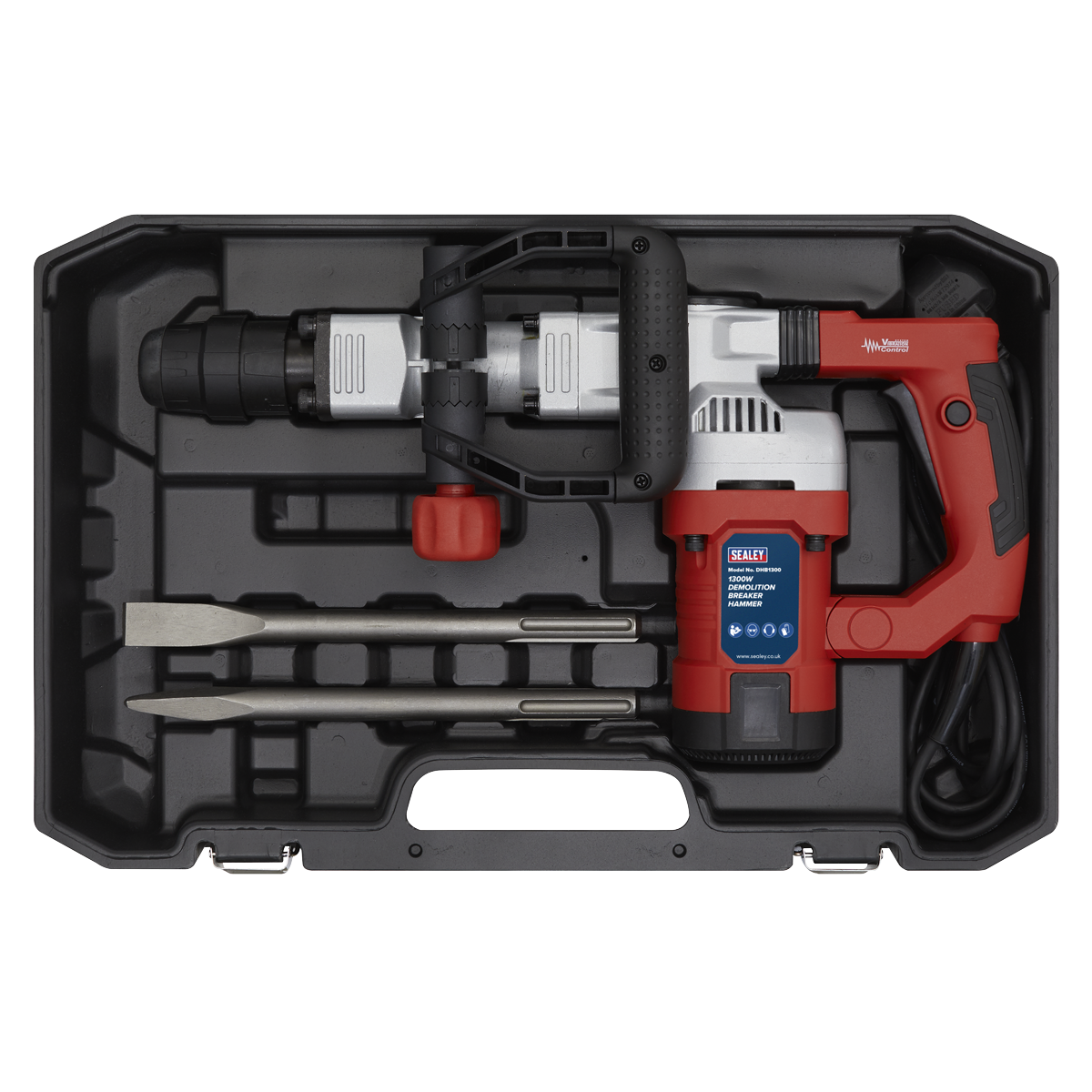 Sealey 240V 1300W SDS MAX Demolition Hammer With Variable Speed Trigger DHB1300