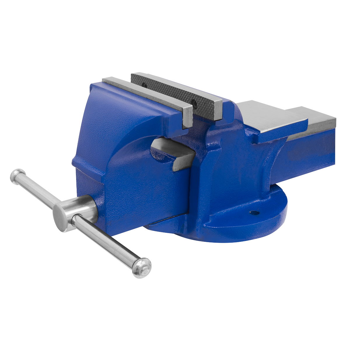 Sealey Vice 100mm Fixed Base Light-Duty With Cast Iron Body - Blue CV100E