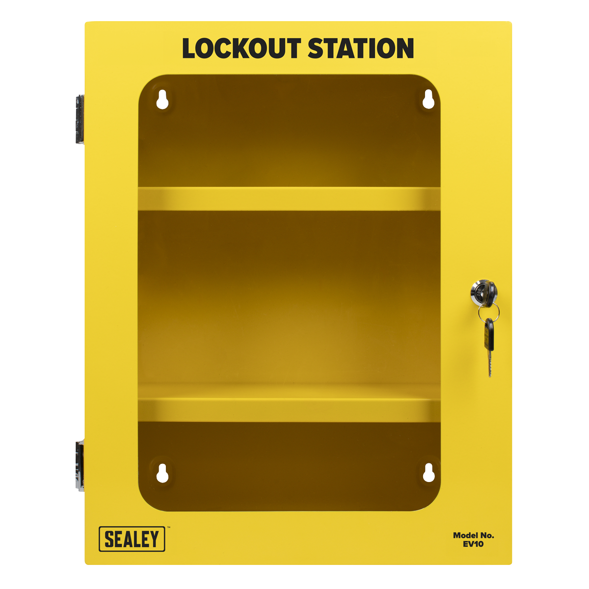 Sealey Safety Lockout Cabinet 2 Shelves With Wall Mount Fixings 2 Keys EV10