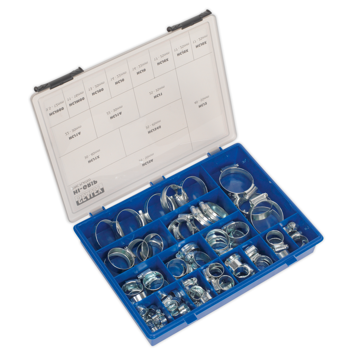 Sealey Hi-Grip Hose Clips Assortment Sizes 12-55mm Pack Of 81 BS5315 HCJ85AC