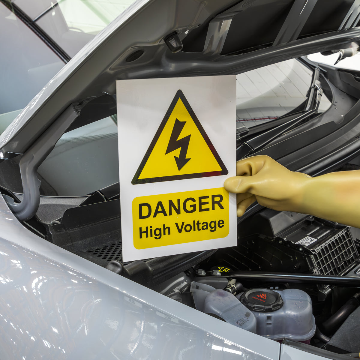 Sealey High Voltage Warning Sign Rigid 3mm Thick Plastic 200 x 300mm HVSA4