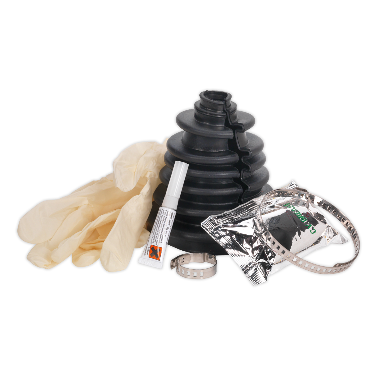 Sealey Universal Split CVJ Boot Including Clips Grease Sachet Ø56-120mm CVS18