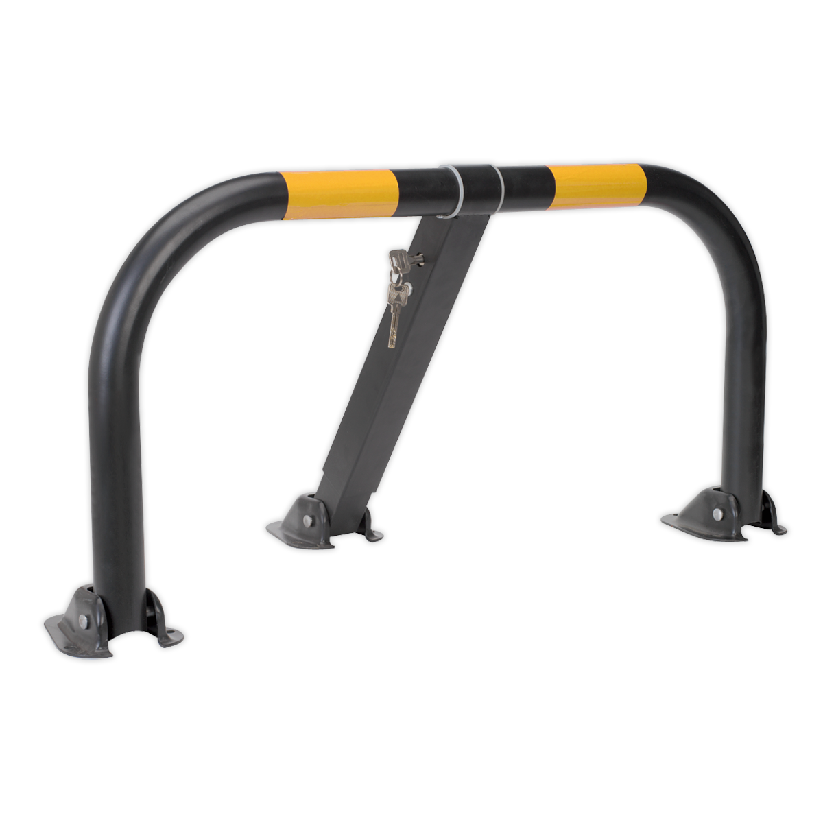 Sealey Heavy Duty 3-Legged Parking Barrier With Integral Lock Ø50mm Tube PB298