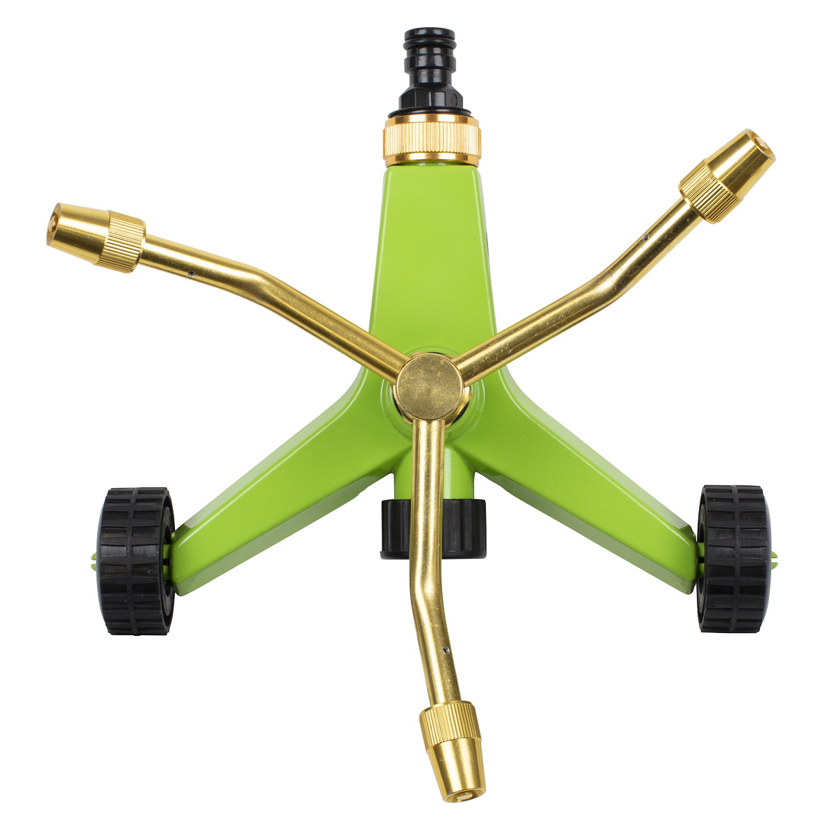 Sealey 3-Arm Brass Sprinkler Ø10m Maximum With Metal Wheeled Base JS2032