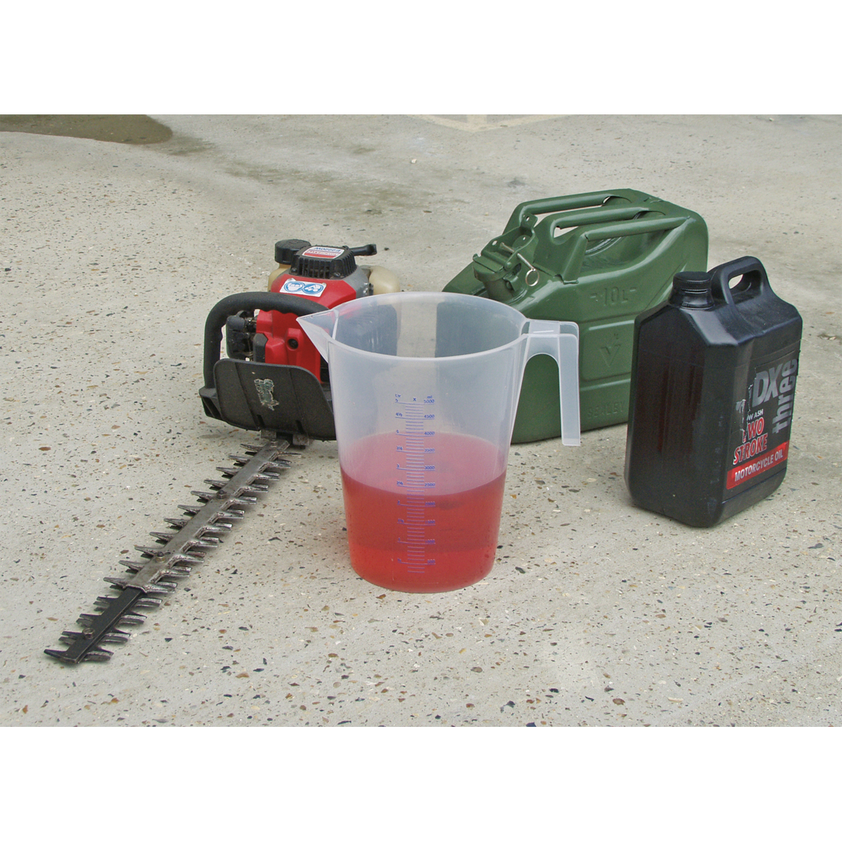 Sealey 5L Measuring Jug 5 Litre Translucent Oil Fuel Acid Resistant JT5000