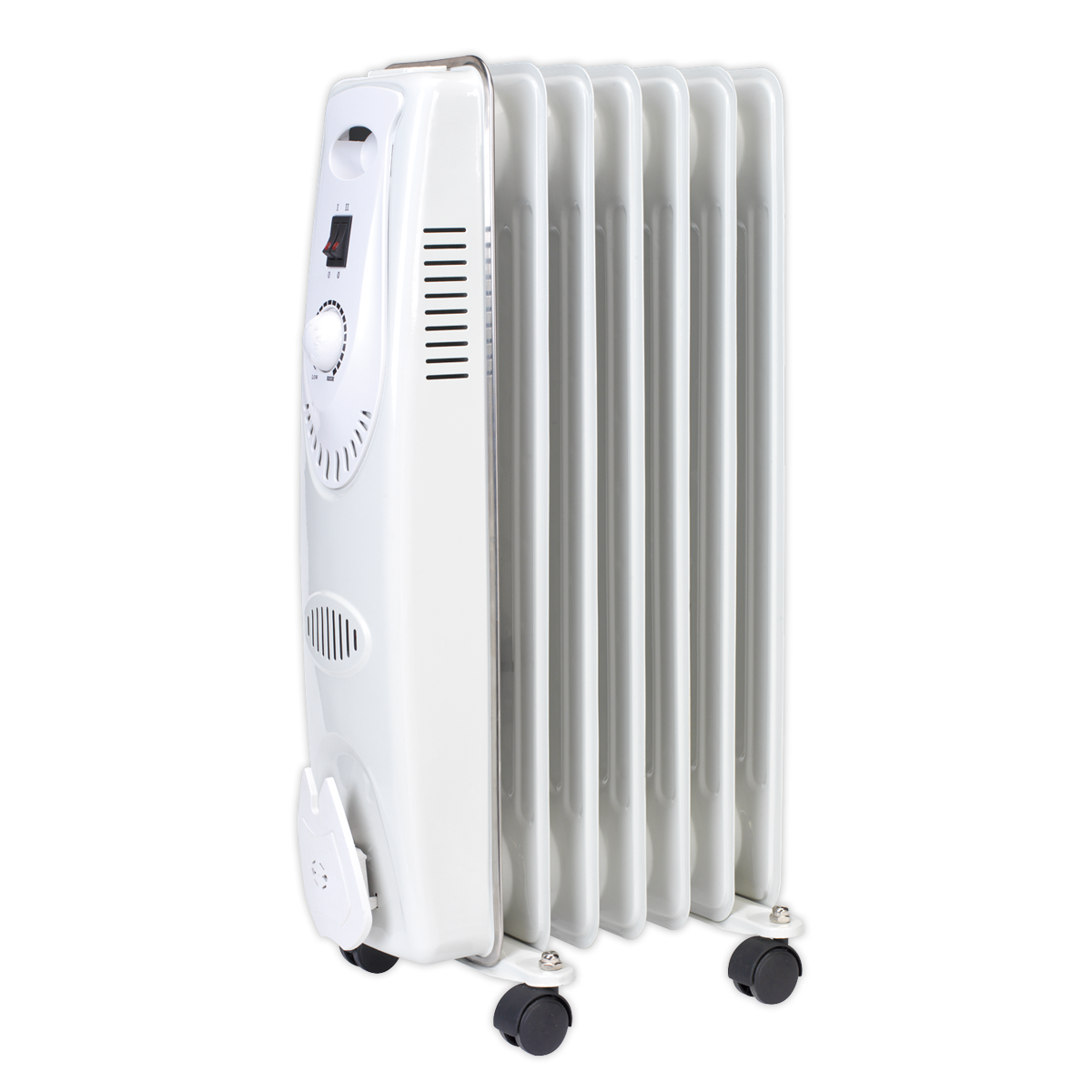 Sealey Oil Filled Radiator 1500W/230V 7 Element Safety Tip-Over Switch RD1500