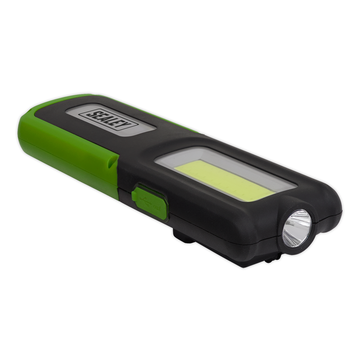 Sealey 5W COB 3W LED Rechargeable Inspection Lamp Power Bank Green LED318G