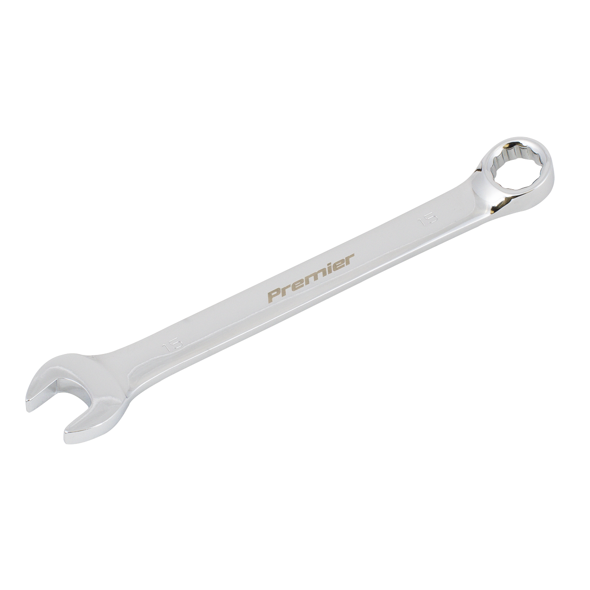 Sealey Combi Spanner Chrome Vanadium Steel With Polished Mirror Finish 15mm CW15