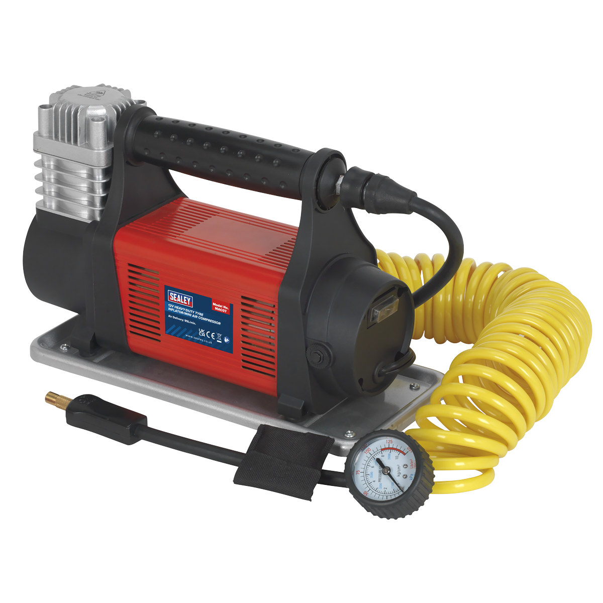 Sealey 12V Heavy Duty Mini Air Compressor Maximum Pressure 150PSI MAC07
