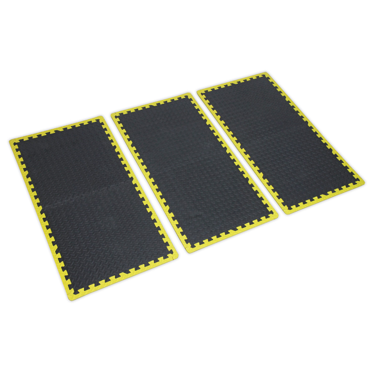 Sealey Interlocking Comfort Workshop Mat Set 1240x1825mm Foam Flooring MIC1218Y3