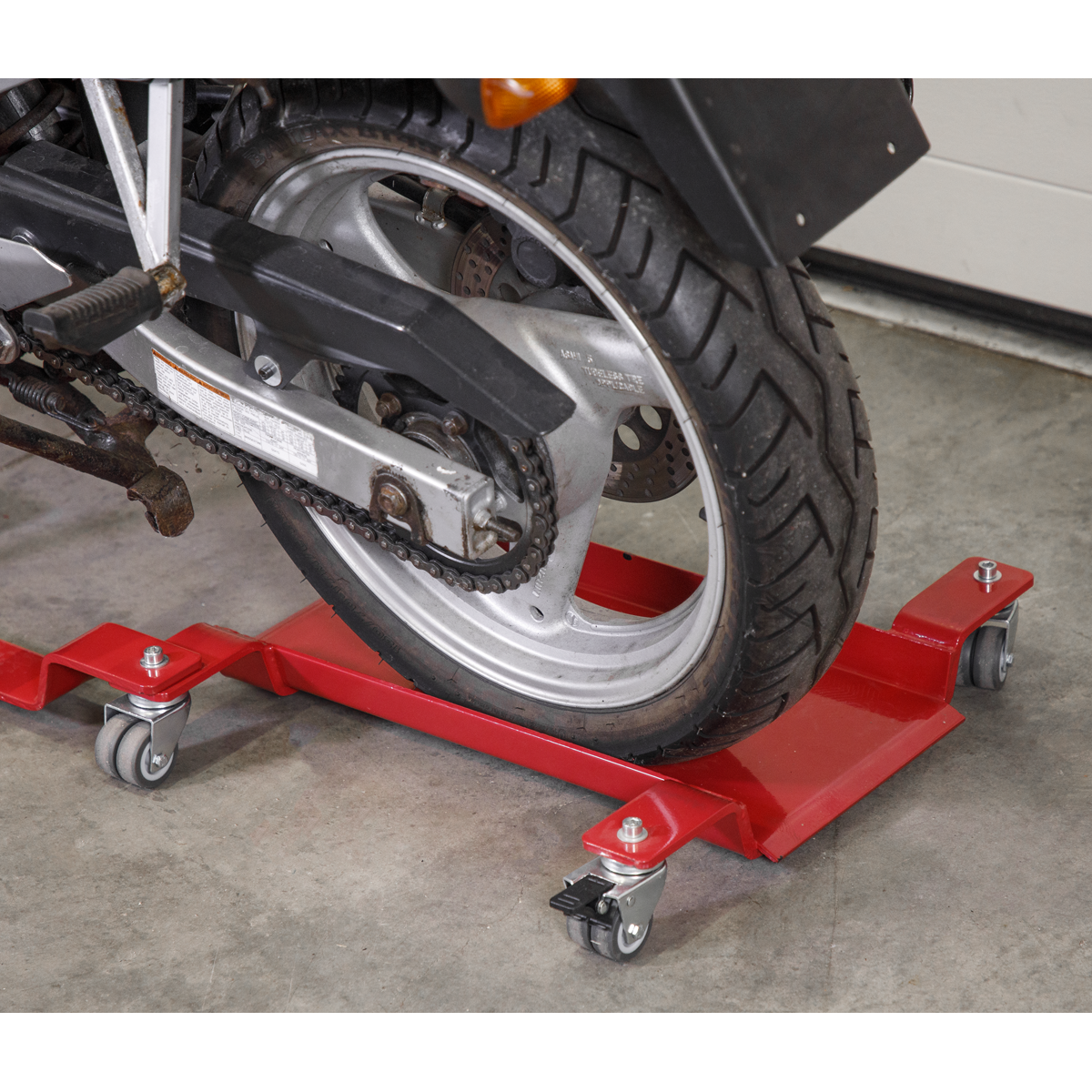 Sealey Motorcycle Dolly Rear Wheel Side Stand Type With Pivoting MS0630