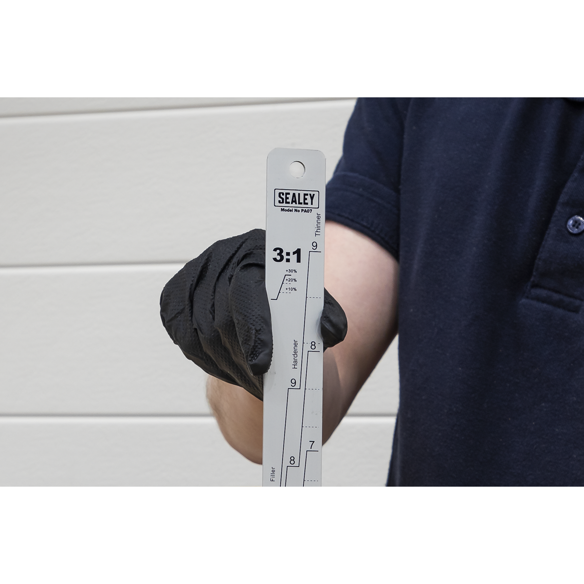 Sealey Aluminium Paint Measuring Stick 1:1 3:1 Ratio Double Side Design PA07