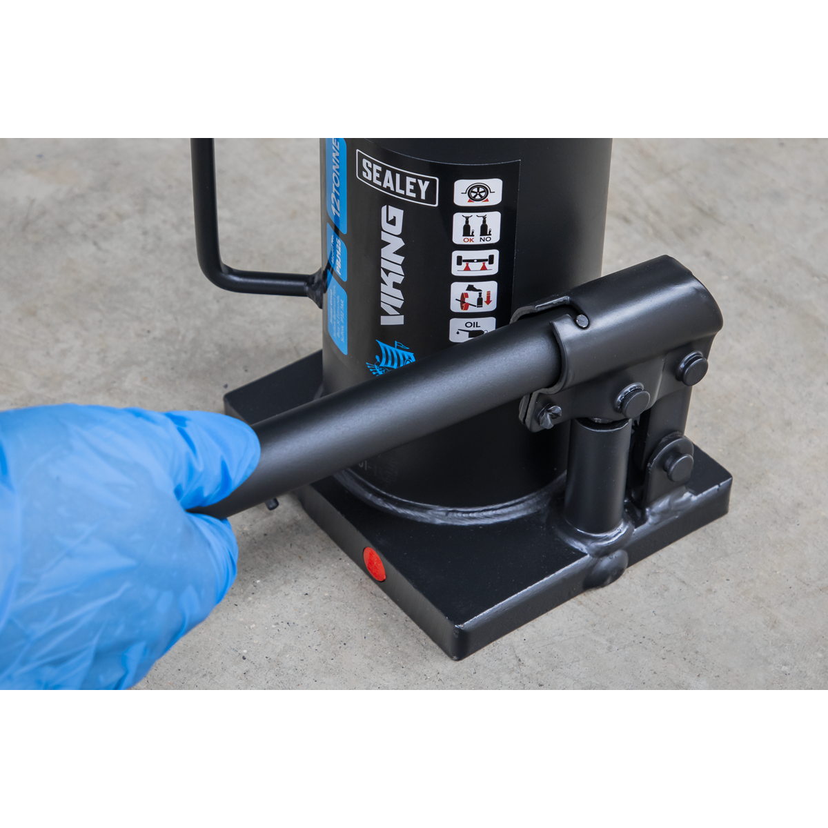 Sealey Bottle Jack Lift 12 Tonne With Overload Valve & 2-Piece Handle PBJ12S