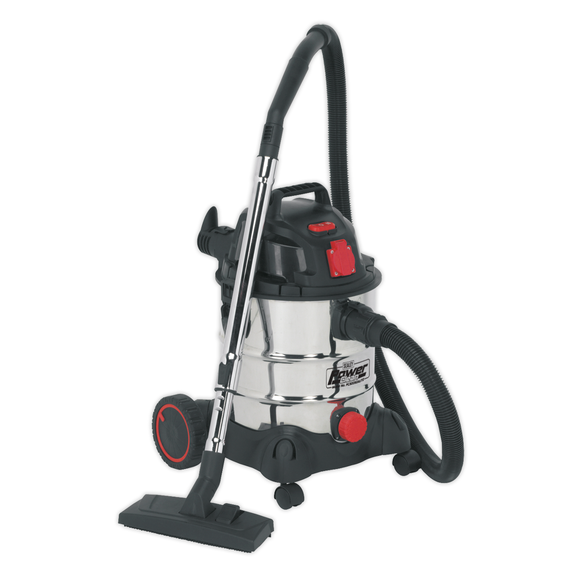 Sealey 230V Vacuum Cleaner Industrial 20 Litres 1400w B" Auto Start PC200SDAUTO