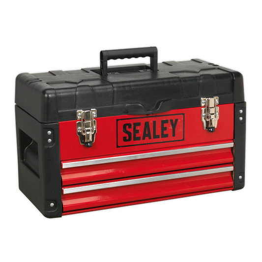 Sealey Tool Box With 2 Drawers 500mm Storage Organiser Garage Workshop AP547