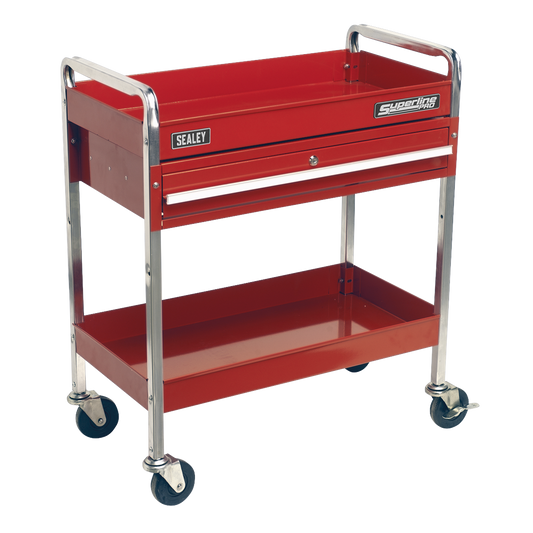 Sealey Trolley 2-Level Extra Heavy Duty With Lockable Drawer Tool Storage CX101D