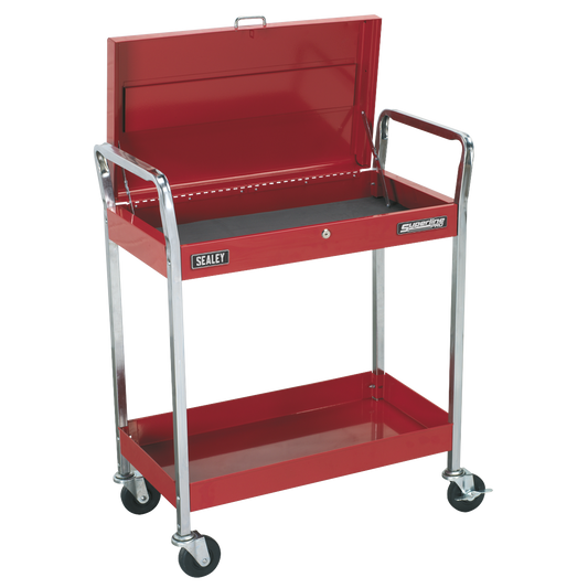 Sealey 2-Level Heavy Duty Tool Trolley With Lockable Top 815 x 410 x 985mm CX104