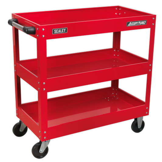 Sealey 3-Level Workshop Trolley With Extra-Large Castors 840 x 405 x 810mm CX108