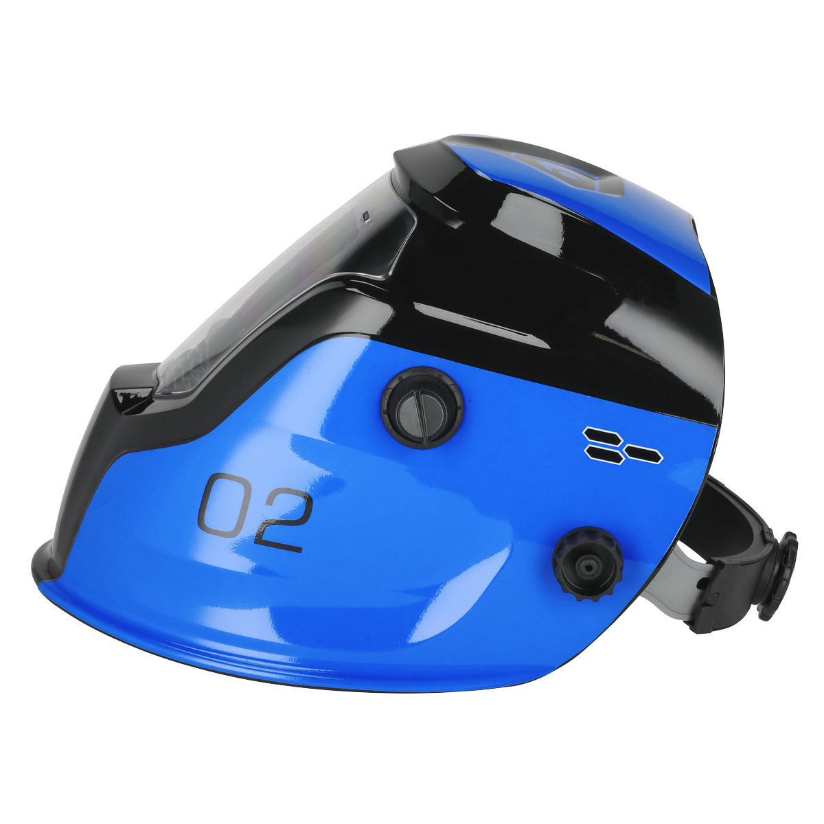 Sealey Protection Blue Auto Darkening Welding Safety Helmet Shade 9-13 PWH2