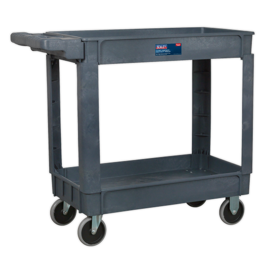 Sealey 2-Level Composite Heavy Duty Trolley With Four Large Rubber Wheels CX202