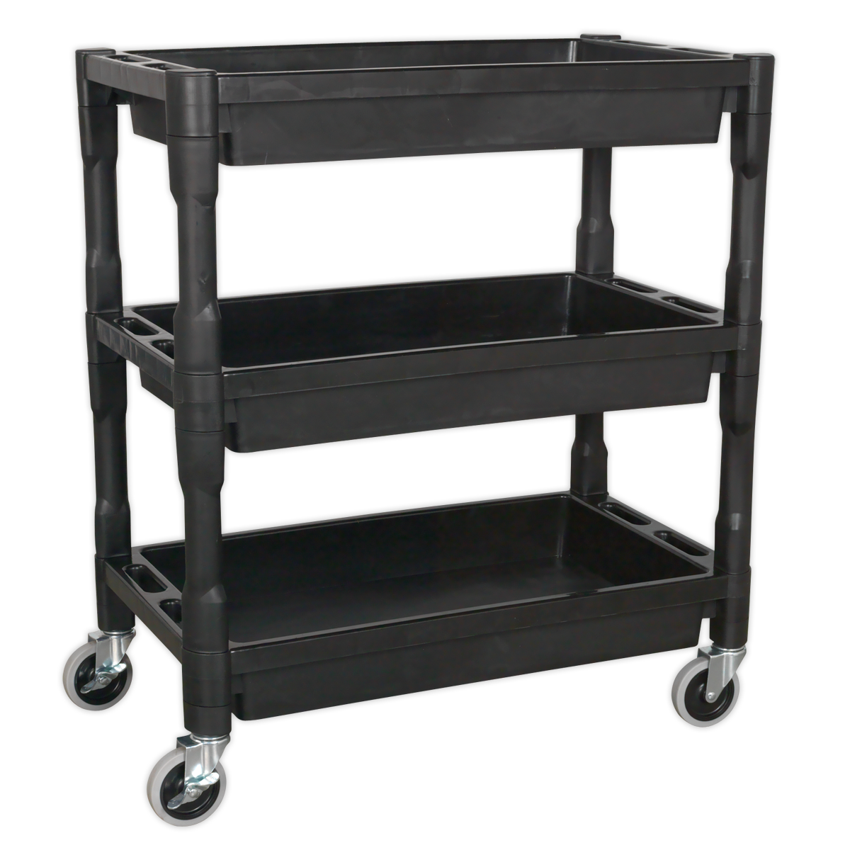Sealey 3-Level Composite Heavy Duty Trolley With Four Swivel Castor Wheels CX205