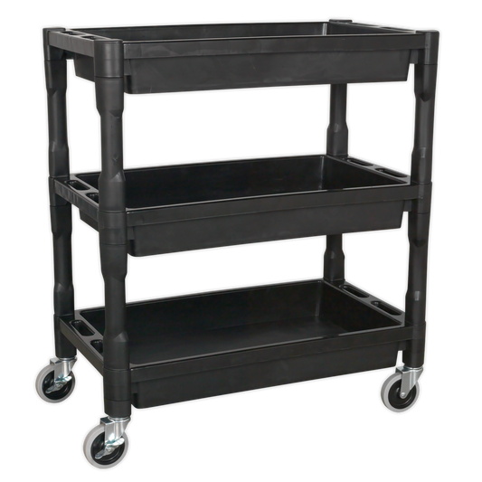 Sealey 3-Level Composite Heavy Duty Trolley With Four Swivel Castor Wheels CX205