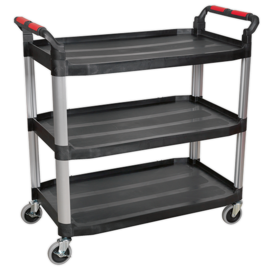 Sealey 3-Level Composite Workshop Trolley 40kg Capacity per Shelf CX310
