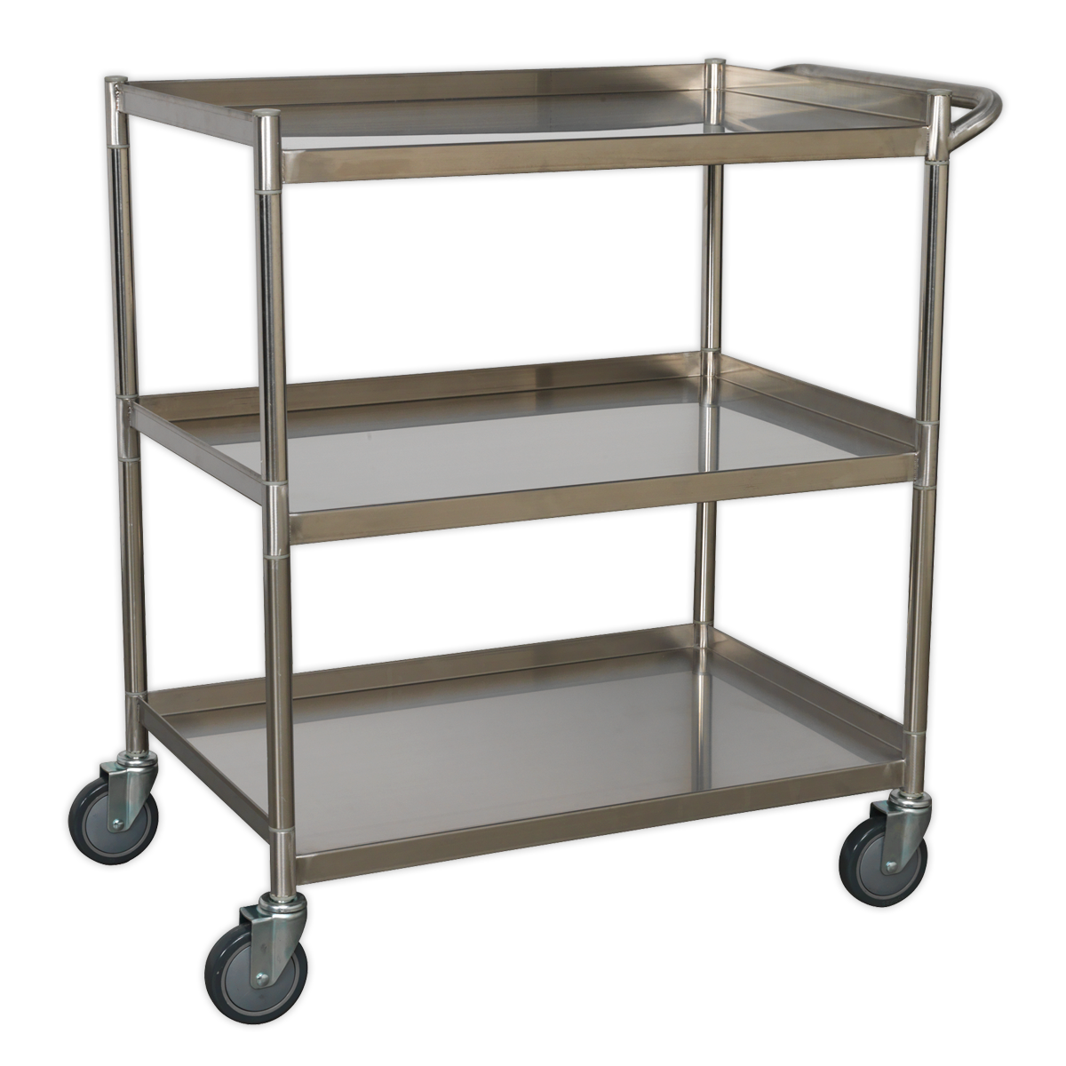 Sealey Workshop Trolley 3-Level Stainless Steel With Side Handle CX410SS