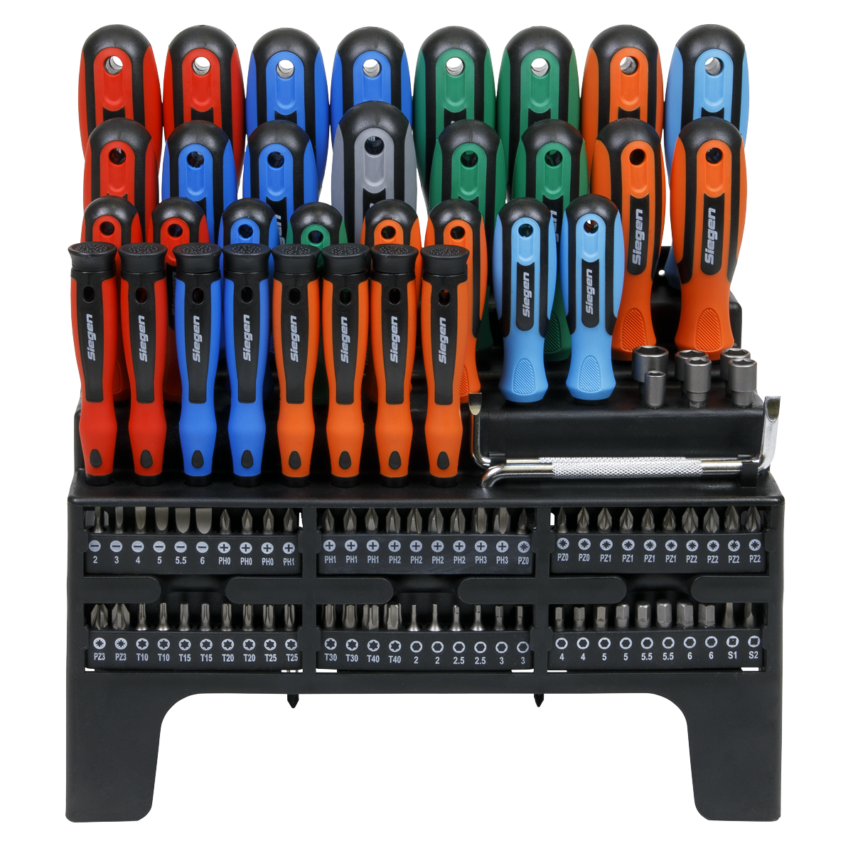 Sealey Screwdriver Bit Nut Driver Set 100 Pieces Slotted TRX-Star S01248