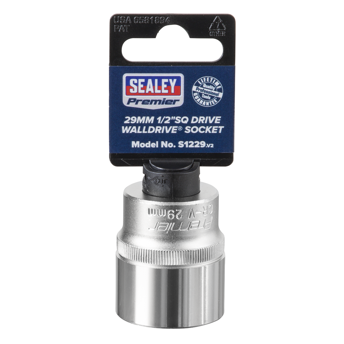 Sealey WallDrive Socket Tool 29mm 1/2" Square Drive Chrome Vanadium Steel S1229