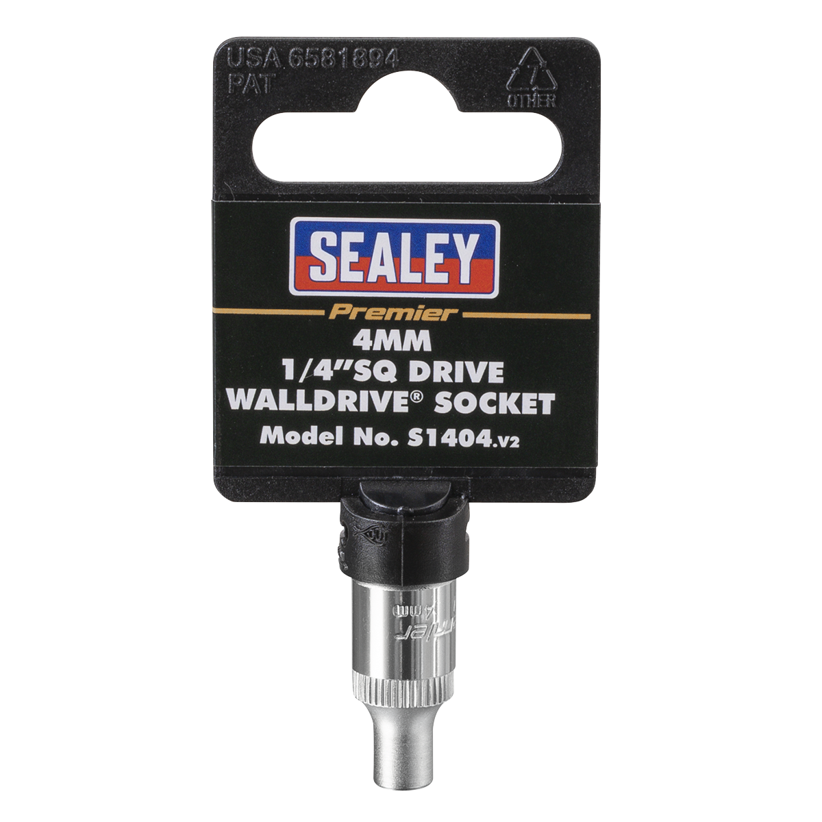 Sealey WallDrive Socket Tool 4mm 1/4" Square Drive Chrome Vanadium Steel S1404
