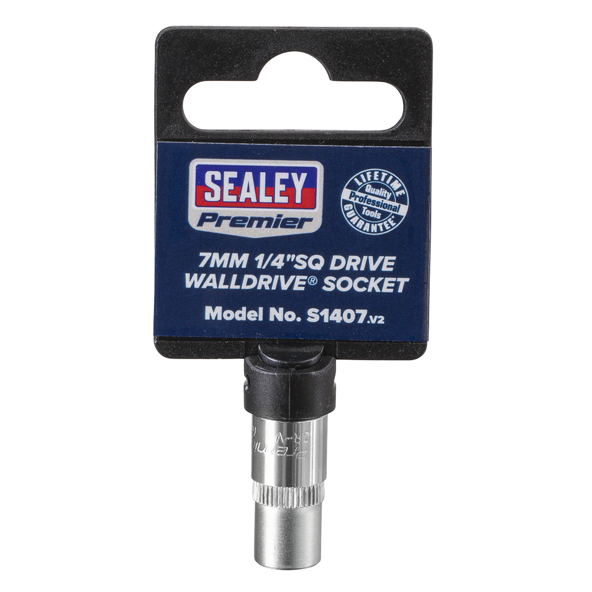 Sealey WallDrive Socket Tool 7mm 1/4" Square Drive Chrome Vanadium Steel S1407