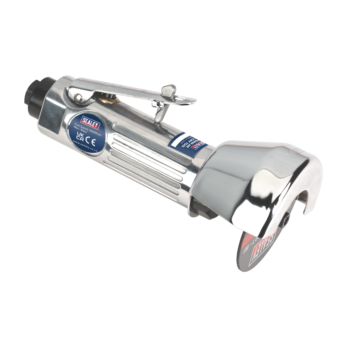 Sealey Air Rotary Cut-Off Tool With Metal Safety Guard Ø75mm Silver SA25