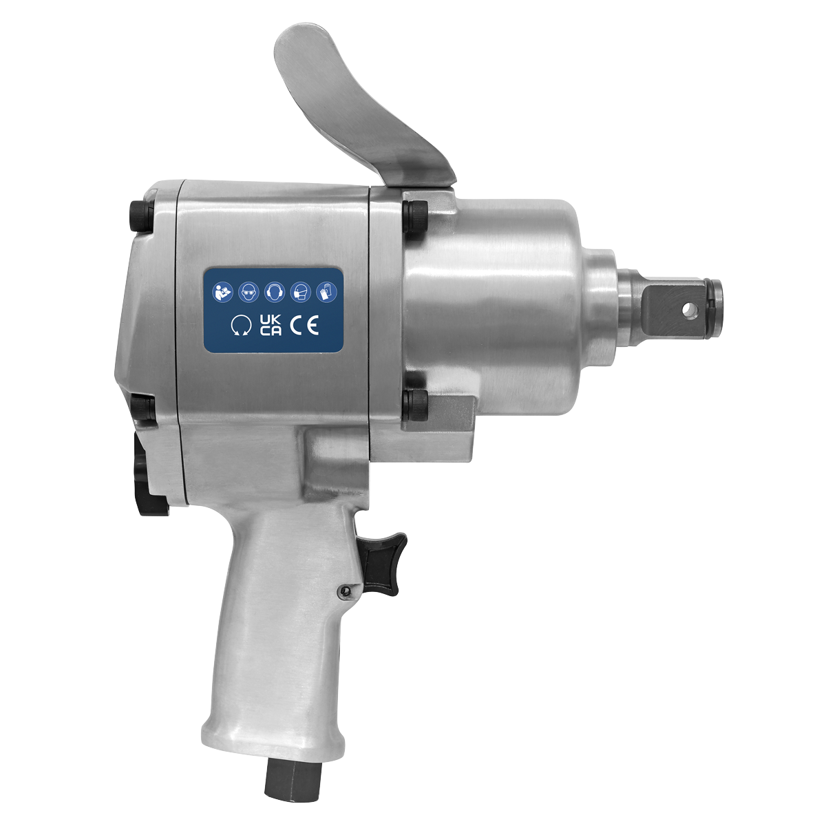 Sealey 1" Square Drive Air Impact Wrench Pistol Type With Top Handle SA297