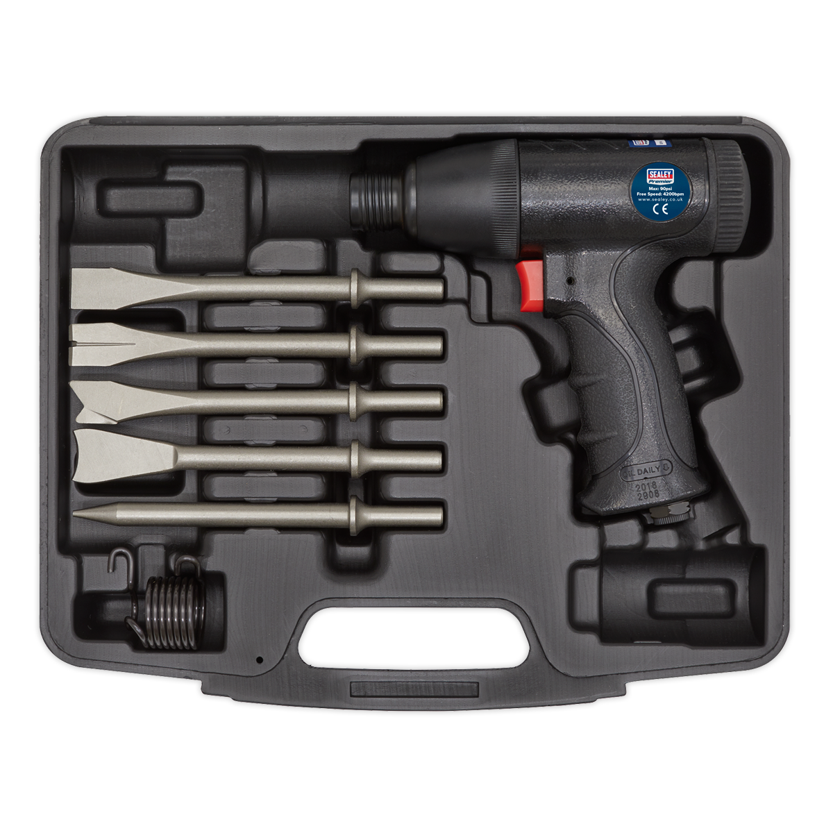 Sealey Air Hammer Kit Composite Premier - Medium Stroke Low Vibration SA613
