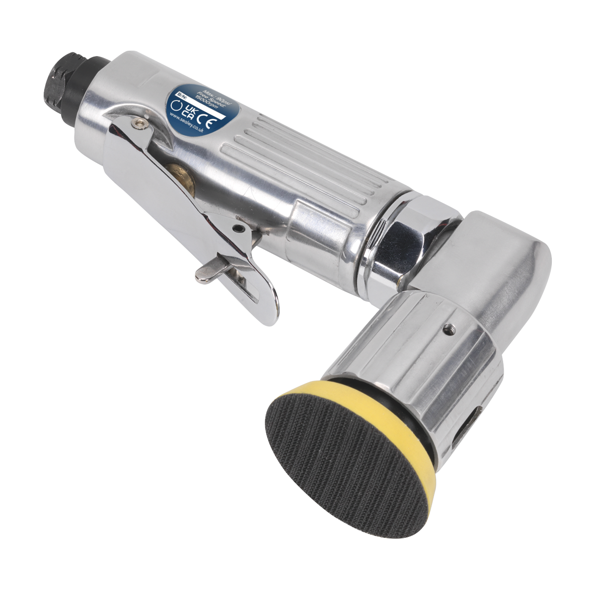 Sealey Air Orbital Sander Mini Disc With Safety Trigger Lightweight 50mm SA70