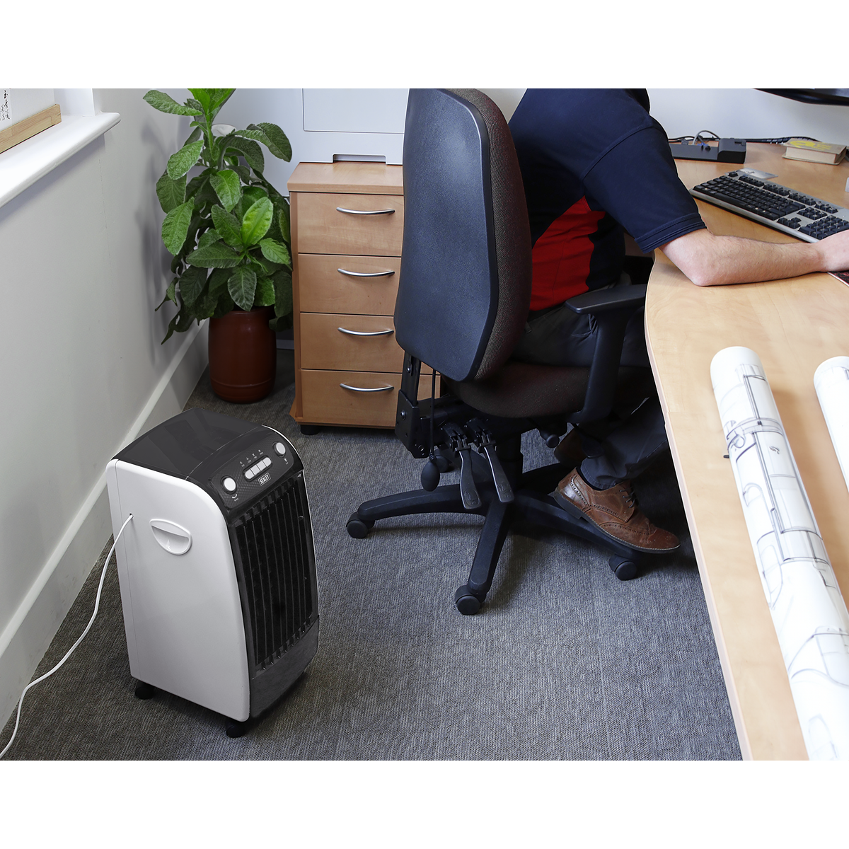 Sealey Air Cooler Purifier Humidifier With Active Carbon Filter 4L SAC04