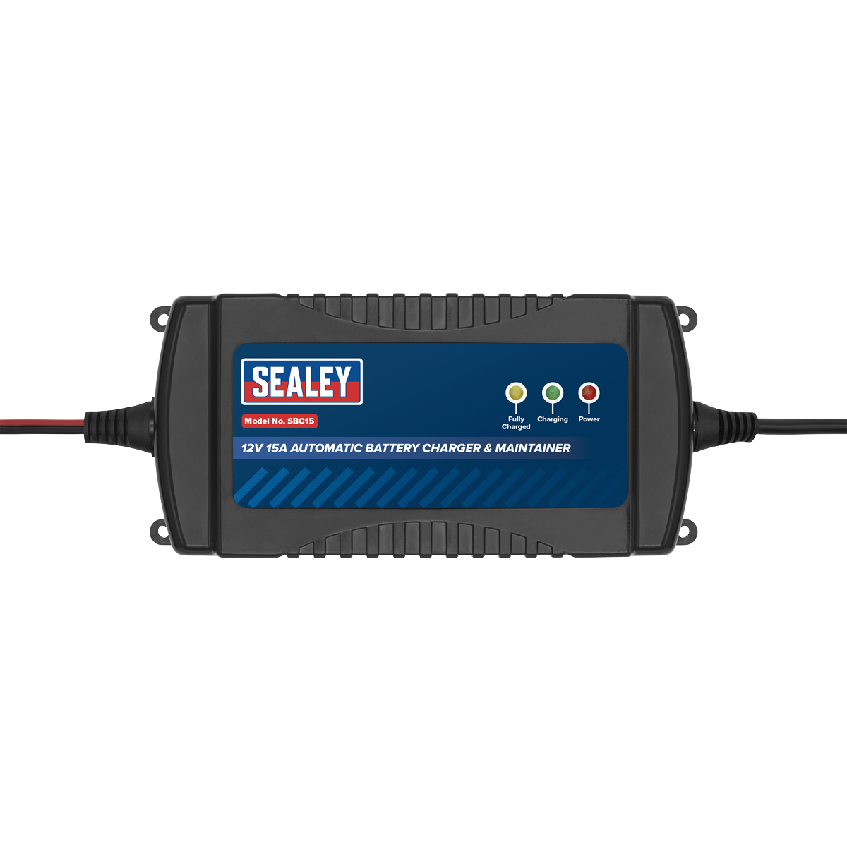 Sealey 12V 15A Fully Automatic Battery Charger & Maintainer Charge - Black SBC15