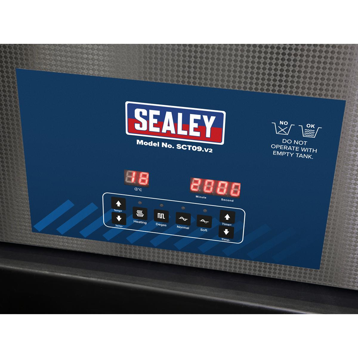 Sealey Ultrasonic Parts Cleaning Tank With Clear LED Display - 9L SCT09