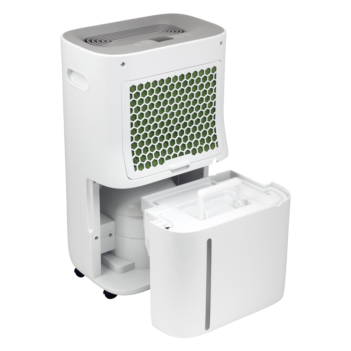 Sealey Portable Dehumidifier With Front Panel Indicator Light 20L White SDH20