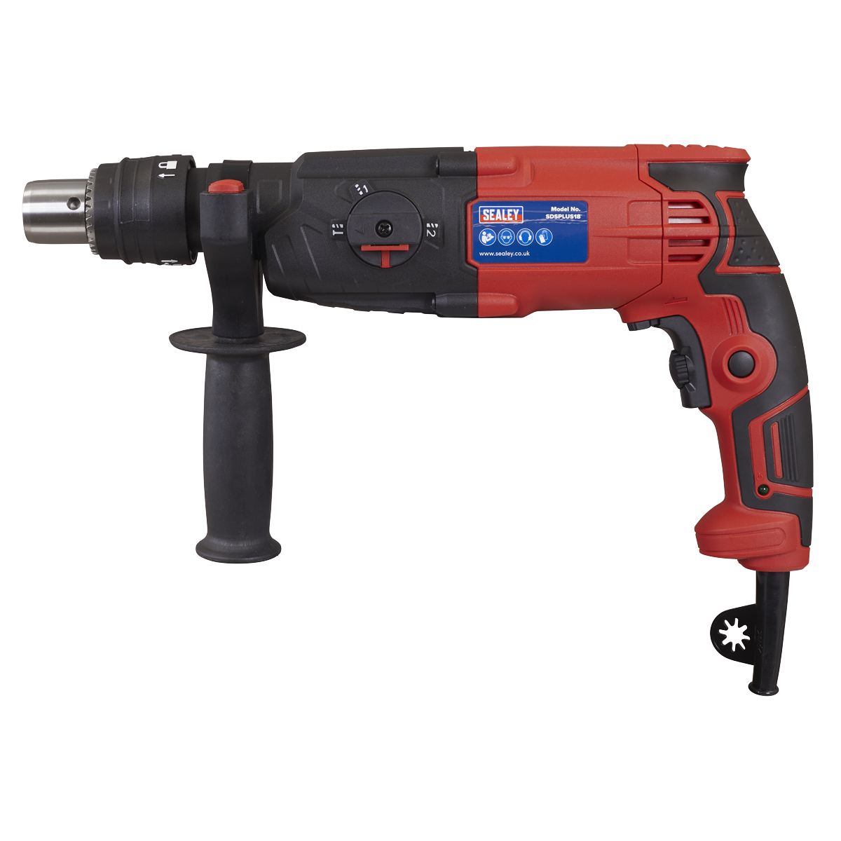 Sealey 230V 18mm 750W SDS Plus Rotary Hammer Drill With Handle SDSPLUS18