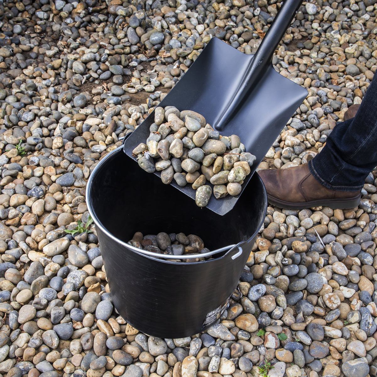 Sealey 26L Heavy Duty Flexi Tub Bucket 26 Litre Black Metal Handle SFT26H
