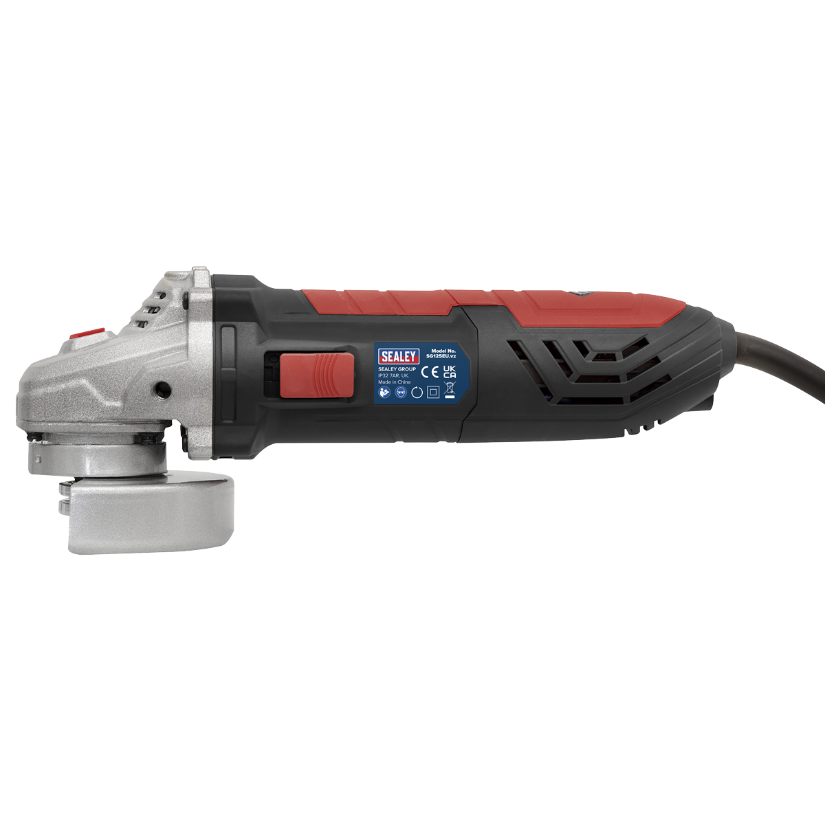 Sealey Angle Grinder With Side Handle 125mm 1000W/230V Schuko Plug SG125EU