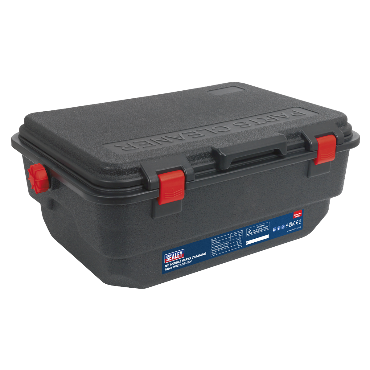 Sealey 16L Mobile Parts Cleaning Tank With Brush Lightweight and Mobile SM222