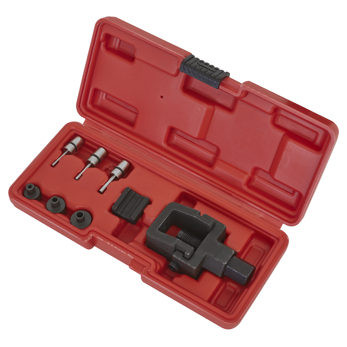 Sealey Motorcycle Chain Splitter/Riveting Tool Set - Heavy Duty Black SMC4
