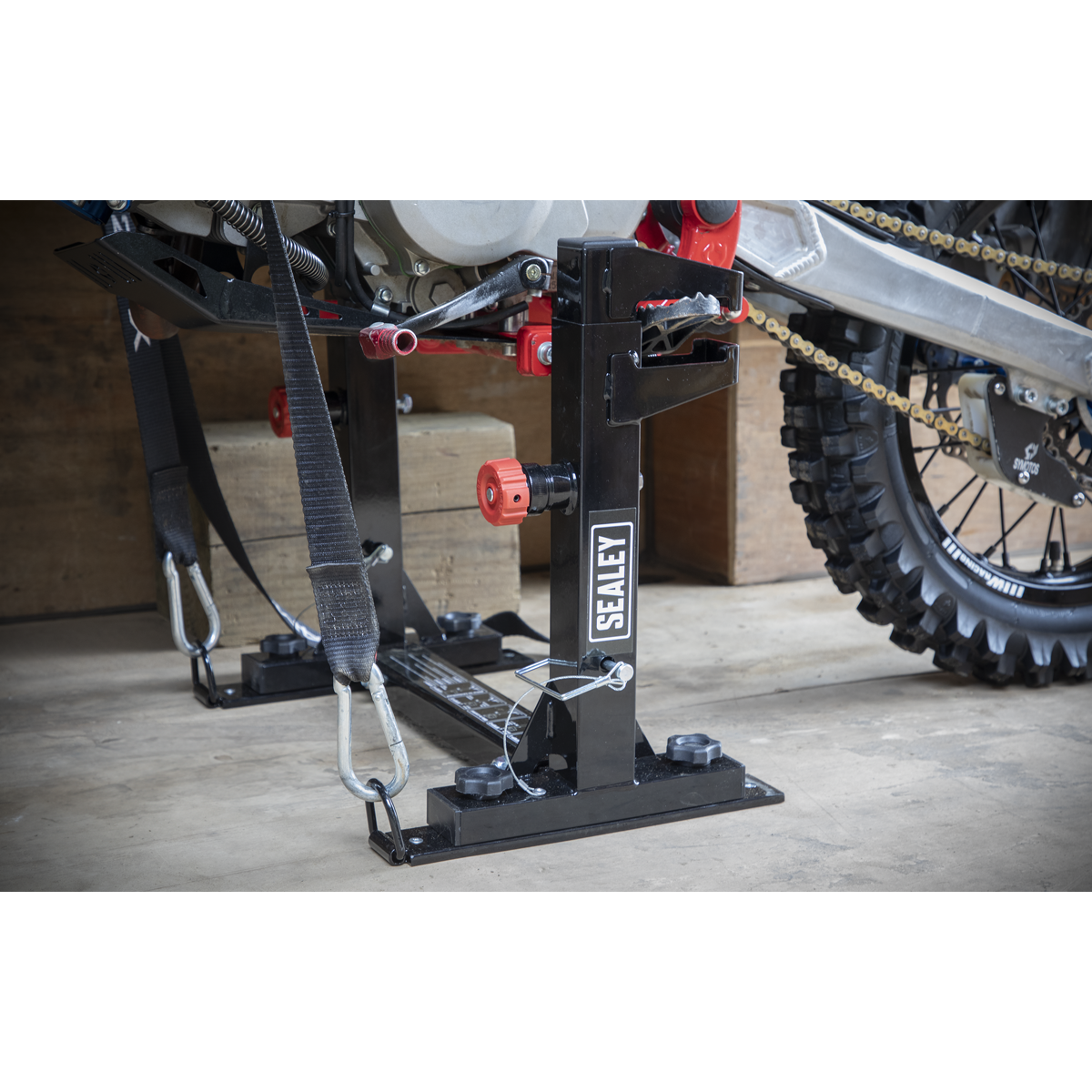 Sealey Motocross Bike Fast Lock Tie Down System With Mounting Plates SPL01